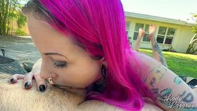 backyard blowjob