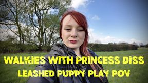 Walkies with Princess Diss - Leashed Puppy Play POV