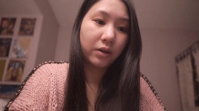 Hot Asian girl whispers ASMR Bible verses pillow talk
