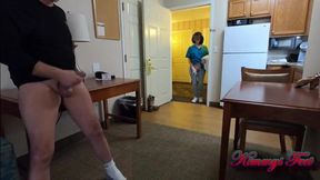 Steamy Hotel Encounter: Caught in the Act with a Curious Maid - Part 1