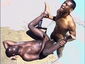 Black guy anal in the jacuzzi