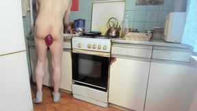 Doing My Household Chores While My Huge Anal Prolapse