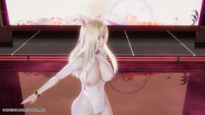 Mmd Gokuraku Jodo Ahri Sexy Striptease League of Legends Hentai Uncensored 4K 60fps