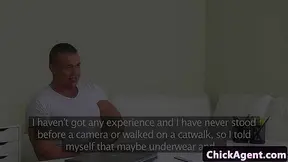 euro chick casting agent spunked on cunt