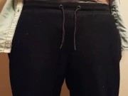 Hairy cub shows on belly and tiny trans cock - FTM F2M clit dick