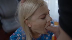 HORNY SECRETARY - SUCKING DICK AT WORK