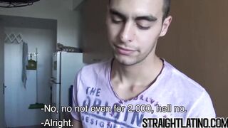 Gay for pay latino pounded bareback after POV blowjob