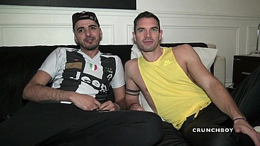 Amator french video with Straight boy curious used raw by his friend