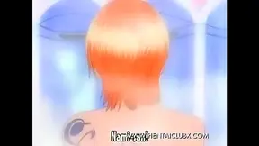 Nami Shares Steamy Bathtub Moment with Vivis in One Piece Fantasy