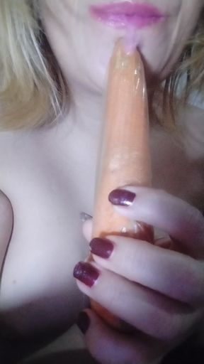 Staife the plays with her breasts
