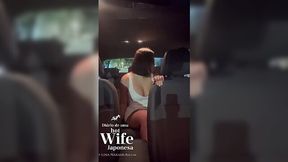 Hot Asian Slut Cheats Bareback with Driver Right in Front of Her Man