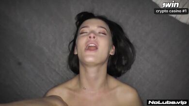He Just Didn't Stop Rough Anal Creampie Screaming Petite Brunette