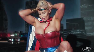 Busty Blonde Wonder Woman Masturbates on Cop Car - Superhero Cosplay - Preview - Ryan Keely