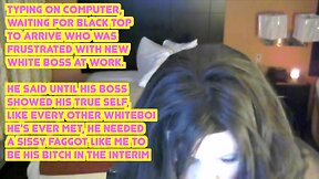 Hung bbc easily turns white CD faggot into his slut