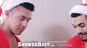 Str8 bait shower fuck with hunk Seth Santoro