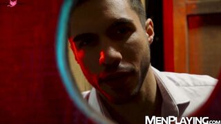 Latino hunks Luciano and Viktor Rom use a gloryhole for breeding