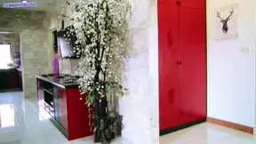 Naughty stepdaughter caught in the act as she masturbates, while her