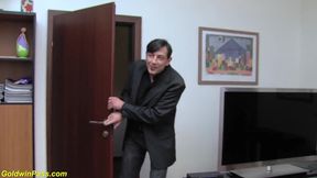 Skinny German milf rough doggystyle fucked