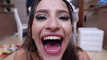 5on1 Very beautiful teen Sofia Smith gets group anal sex with streams of piss in her mouth from five big cocks 0% pussy Only Anal EKS656