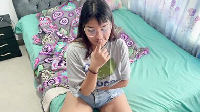 I play rock paper scissors with my stepsister and she ends up losing and I get a nice hard fuck.