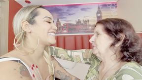 HOT KISSING MY 75 YEAR OLD FRIEND - BY BABI VENTURA VS JUDITI - FULL VERSION IN FULL HD