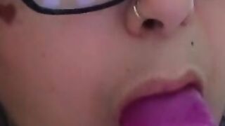 L. A. BLOWS HIS PLASTIC DICK.