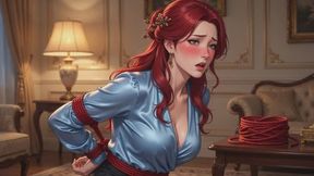 Bondage Stories #86: Crimson Tresses in Crimson Ropes