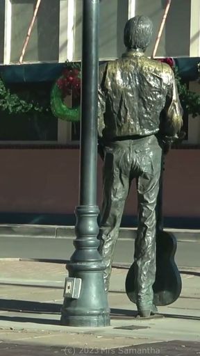 Mrs Samantha 'standing on the corner in Winslow Arizona' and driving her red Mustang Convertible   Clip 2