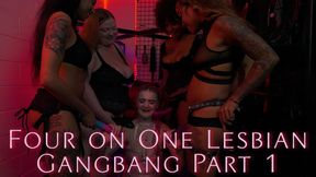Four on One Lesbian Gangbang Part 1