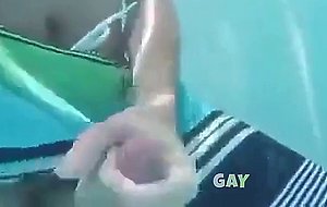 Jerk off under water