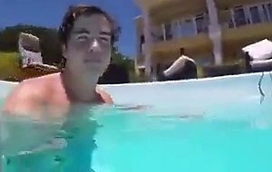 Jerk off under water