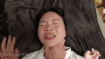 POV Tiny Asian cocksucker loves cum on her face - you gave her some but she wants more