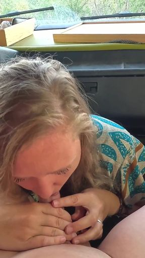 I Stopped the Campervan to Give Him a POV Blowjob