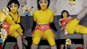 Minions Boy to Girl Shemale Yellow Legs