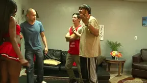 Passionate Ebony Takes Multiple Cocks In A Thrilling Gang Bang Experience