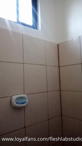 Soaked Pinoy Twink Jerks Big Hairy Dick On Shower Solo
