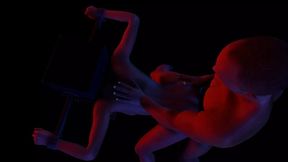 BDSM Bondage Sex Standing Fuck with a Head Cage