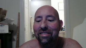 Bear Jerking Off a Big Dick