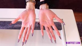 Jasmine's Long Finger Nails - Hand Fetish - HD MP4