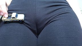 my giantess stepsister puts a pick up toy car in her pussy and masturbates the tiny toy car fits comfortably in her pussy because there is a big parking space inside in 4k