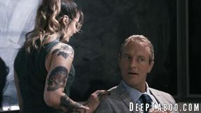 Tattooed Latina Vanessa Vega pussy licked before riding cock