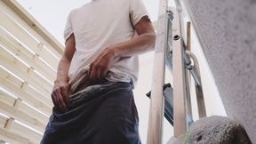 Gardener Caught Jerking in the Garage