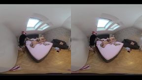 CHLOE CHEVALIER VR Part Two &ndash_ CHRISTMAS ANAL CREAMPIE for SUBMISSIVE FRENCH TEENAGER