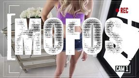 MOFOS - Lysagna Del Ray Deepthroats JMac's Huge Dick By The Pool Before Getting Her Face Painted With Cum