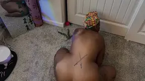 Ebony Perfect Ass Riding Dildo POV