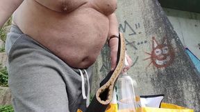 Chubby Master Pig Pascal Jerk off with Mud