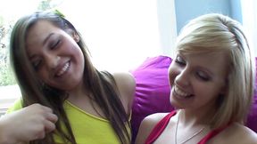 Sultry Lesbians in Lingerie Make Out and Play with Toys