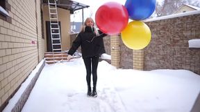 Irene bounce pops on the snow
