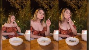 Travel to Odessa - In a restaurant with a smoking girl (video 3)