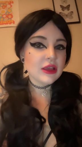 Mean Goth Girl Humilates That Tiny Cock of Yours